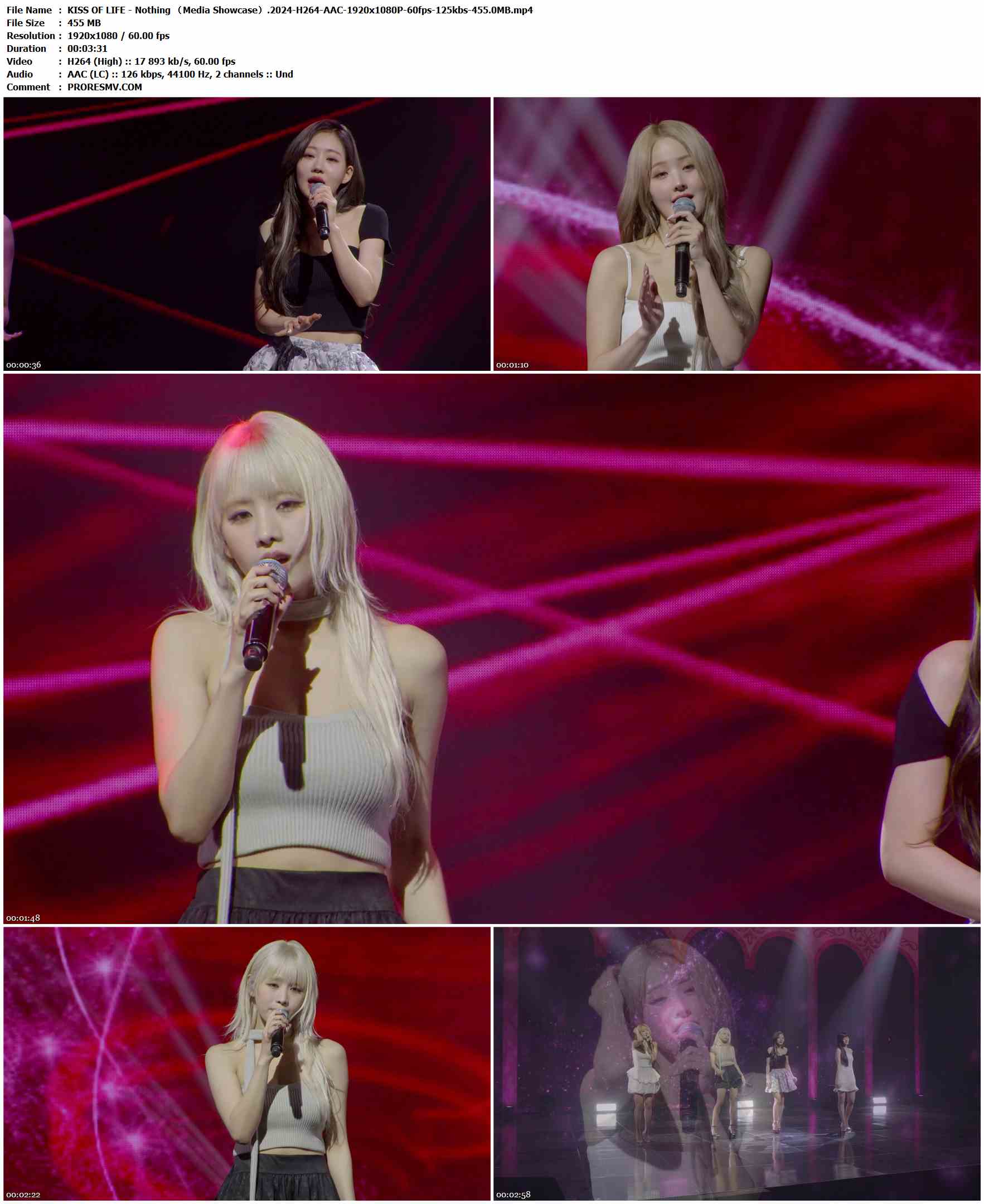 KISS OF LIFE - Nothing （Media Showcase）.2024-H264-AAC-1920x1080P-60fps-125kbs-455.0MB官方MV_高清MV